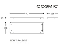 MEDIDAS ESTANTE CRISTAL 40cm MICRA COSMIC